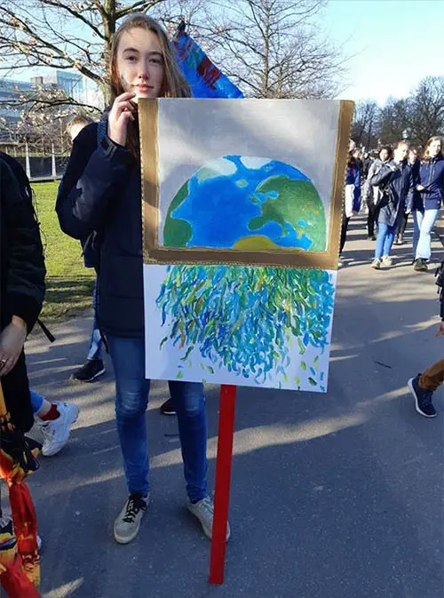 Scholierenprotest, foto Angelique Boel