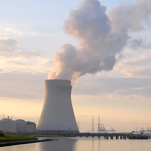 Kerncentrale Doel boven Antwerpen