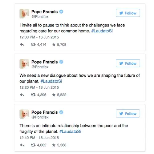 Pope Franciscus Tweets