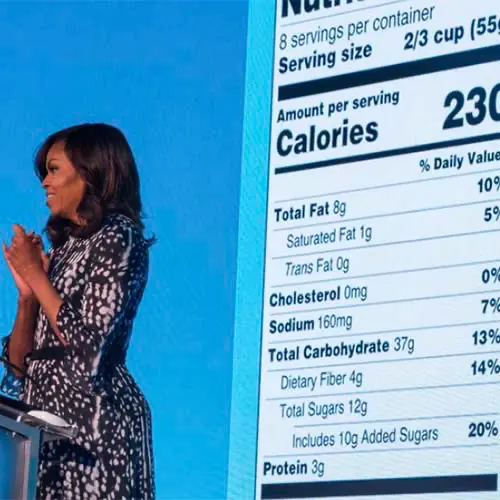 Michelle Obama suikerlabel