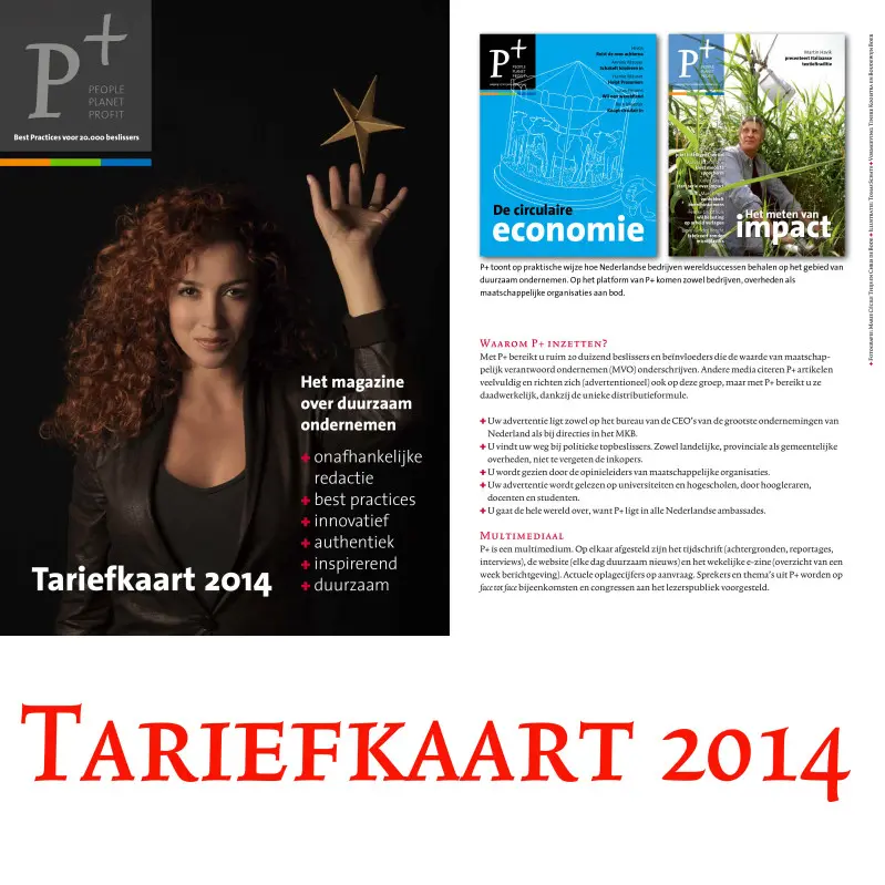 Tariefkaart 2014 P+